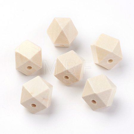 Unfinished Wood Beads WOOD-S037-107-15mm-1