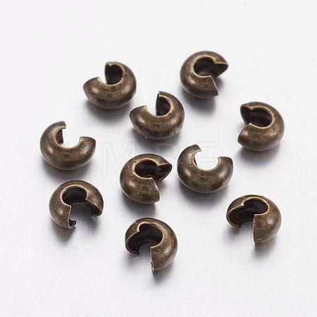 Brass Crimp Beads Covers KK-H289-NFAB-NF-1