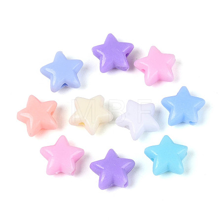 Plastic Star Beads KY-T041-28M-1