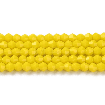 Opaque Solid Color Imitation Jade Glass Beads Strands GLAA-F029-P4mm-05-1