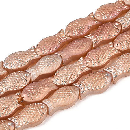 Frosted Glass Beads Strands GLAA-T023-40C-05-1