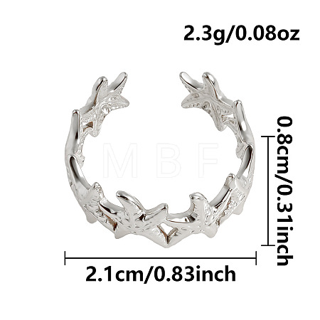 Ocean Animals 304 Stainless Steel Cuff Open Rings OU3325-9-1