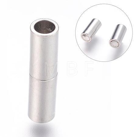 Brass Magnetic Clasps with Glue-in Ends KK-P114-06-3mm-1