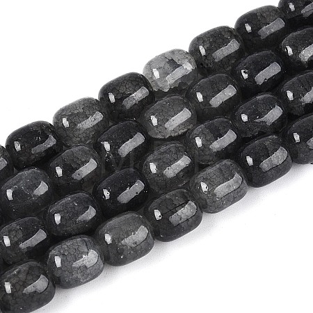 Baking Paint Crackle Glass Beads Strands DGLA-N019-01B-12-1