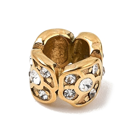 304 Stainless Steel with Crystal Rhinestone Beads RB-CBAC900-03G-1