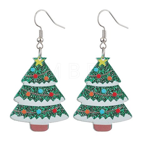 Acrylic Dangle Earrings EJEW-JE06146-1