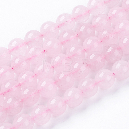 Natural Rose Quartz Bead Strands G-R193-13-8mm-1