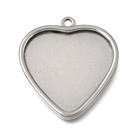 304 Stainless Steel Pendant Cabochon Settings STAS-F365-01D-P-1