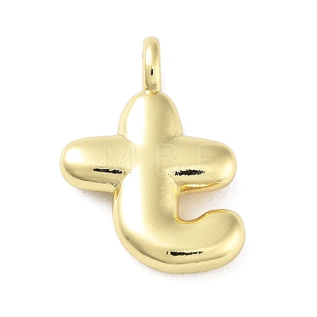 Rack Plating Brass Balloon Letter Pendants KK-C050-01G-T-1