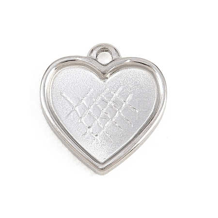 304 Stainless Steel Pendant Cabochon Settings STAS-L313-02P-1