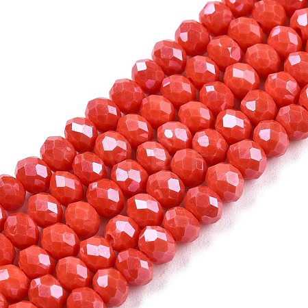 Electroplate Glass Beads Strands EGLA-A044-P4mm-A21-1