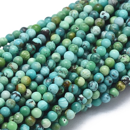 Natural HuBei Turquoise Beads Strands G-A177-04-15-1