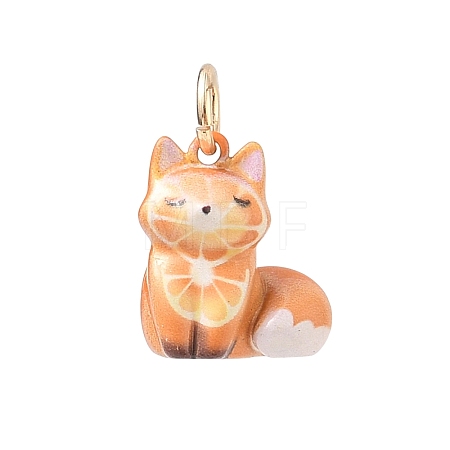 Spray Painted Brass Pendants KK-CBAE20A-02B-G-1