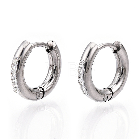 201 Stainless Steel Huggie Hoop Earrings STAS-S079-162B-1
