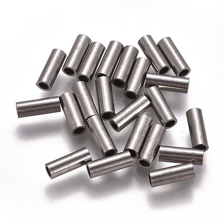 Non-Tarnish 304 Stainless Steel Tube Beads LS-STAS-F224-01P-C-1