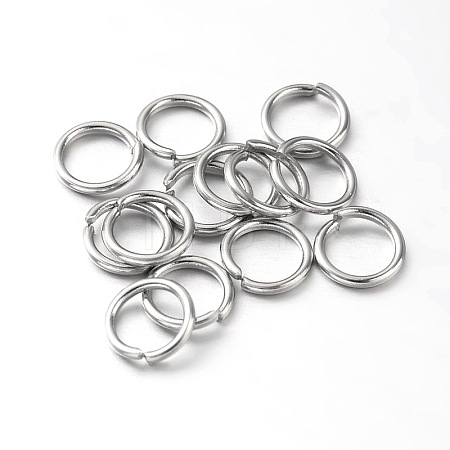Eco-Friendly PVD Vacuum Plating & Long-Lasting Plated Brass Open Jump Rings KK-E663-4mm-P-1