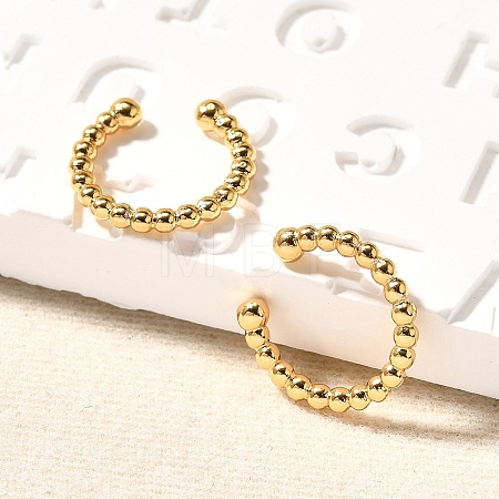 Brass Cuff Earrings X-EJEW-L244-02G-1