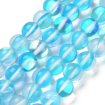 Transparent Glass Beads GLAA-B022-8mm-17-1