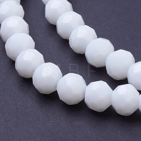 Faceted(32 Facets) Glass Round Beads Strands X-EGLA-J042-8mm-26-1