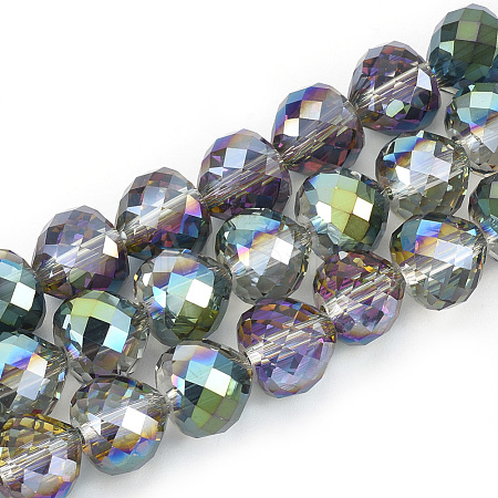 Electroplate Glass Beads Strands EGLA-T010-01E-1