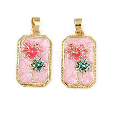 Brass Enamel Pendants KK-L190-012G-03-1