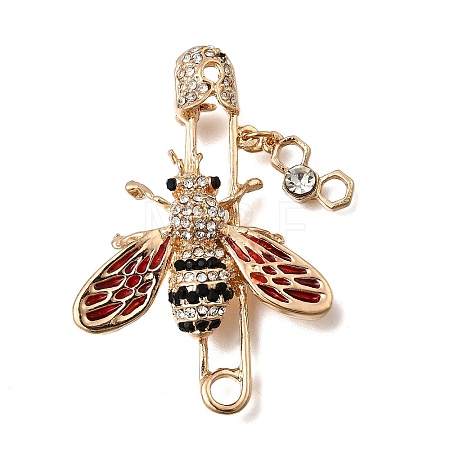 Zinc Alloy Enamel Rhinstone Brooches JEWB-V001-03C-02-1
