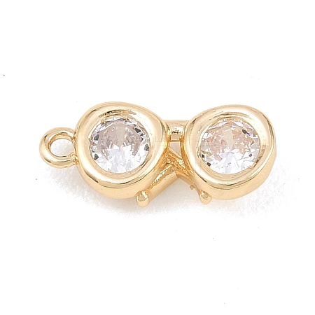 Brass Micro Pave Cubic Zirconia Pendants KK-A283-02B-G-1