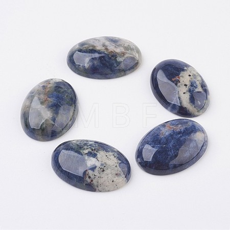 Natural Sodalite Flat Back Cabochons G-G741-13x18mm-06-1