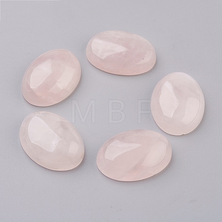 Natural Rose Quartz Flat Back Cabochons X-G-G741-18x25mm-21-1