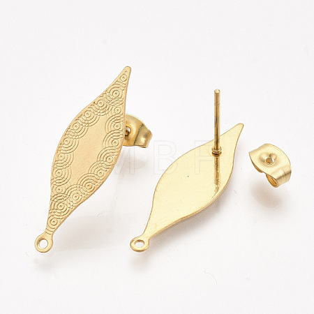 304 Stainless Steel Stud Earring Findings X-STAS-S079-61-1