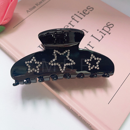 Sparkling Double-sided Rhinestone Star Hair Clip for Women - High-quality ST7399996-1