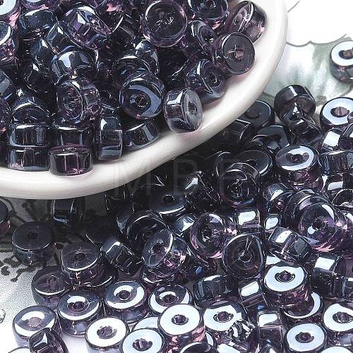 Transparent Colours Luster Glass Seed Beads SEED-E001-T3x6mm-A05-1