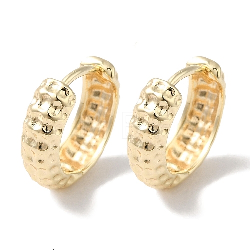 Ring Brass Hoop Earrings for Women EJEW-U008-02G-1