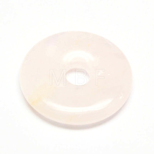 Donut/Pi Disc Natural Gemstone Pendants G-L234-30mm-01-1