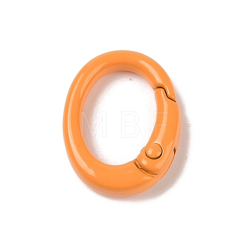 Spray Painted Alloy Spring Gate Rings AJEW-C035-01M-1