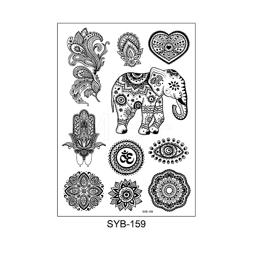 Mandala Pattern Vintage Removable Temporary Water Proof Tattoos Paper Stickers MAND-PW0001-15C-1