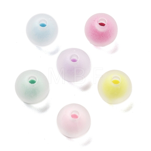 Frosted Transparent Acrylic Beads OACR-A032-14B-1