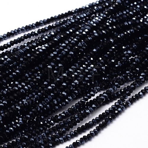 Faceted Rondelle Half Rainbow Plated Electroplate Glass Beads Strands EGLA-M006-2mm-A04-1