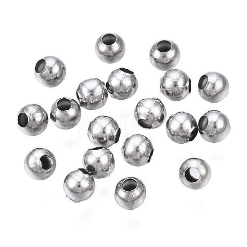 Round 304 Stainless Steel Beads STAS-TAC0004-3mm-P-1