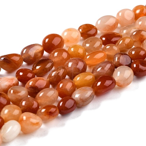 Natural Golden Silk Jade Beads Strands G-G018-16-1