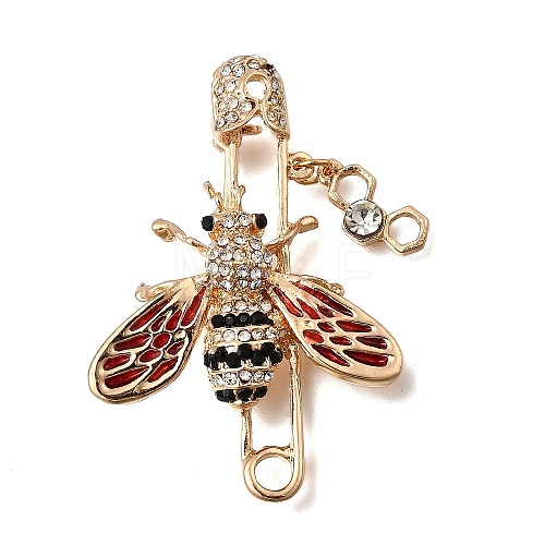 Zinc Alloy Enamel Rhinstone Brooches JEWB-V001-03C-02-1