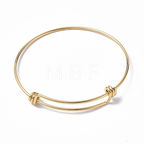 Ion Plating(IP) Adjustable 304 Stainless Steel Bangles Making X-MAK-F286-01G-1