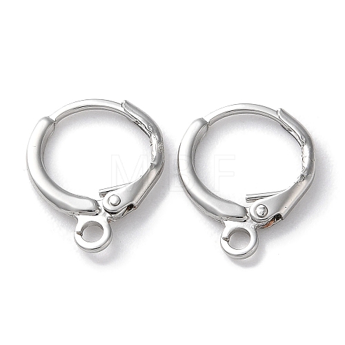 Rack Plating Brass Hoop Earring Settings KK-F090-14P-1