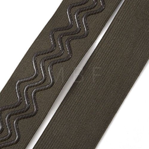 Silicone & Polyester Non Slip Knitted Elastic Belt EC-WH0006-07-1