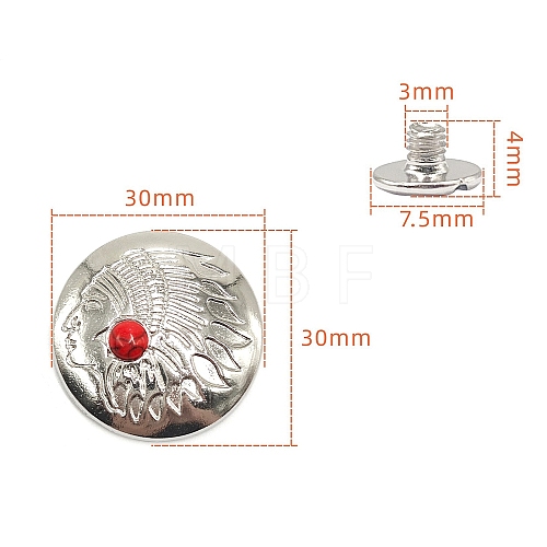 Alloy Decorative Buttons PW-WG1200D-22-1