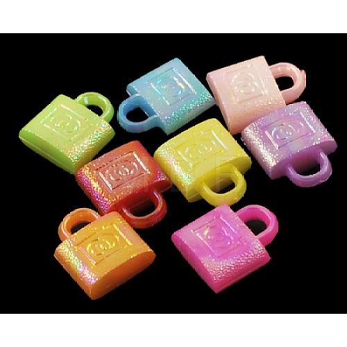 Plating Acrylic Charms X-PAB882Y-1