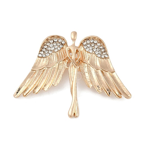 Zinc Alloy Crystal Rhinestone Brooches for Backpack Clothes JEWB-S026-02G-B-1