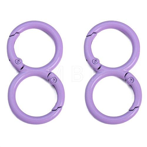 Spray Painted Alloy 8-shaped Keychain Clasps PW-WGE4E28-19-1