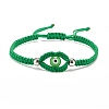 Lampwork Evil Eye Braided Bead Bracelet BJEW-JB07857-03-1