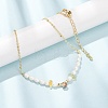 Natural Lemon Quartz(Heated) Chip and Rice Natural Pearl Beaded Necklaces GG-CBA3297-15G-B-3